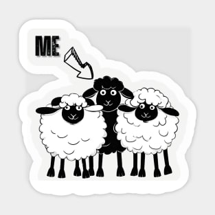 Proudly the Black Sheep! Sticker